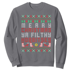 Merry Christmas Ya Filthy Animal Sweatshirt Funny Fantasy Movie Meme LOL Ugly Xmas TS10 Charcoal Print Your Wear