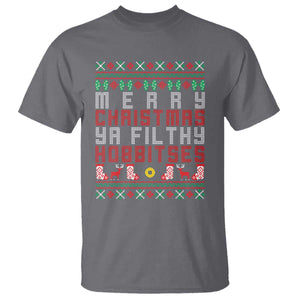 Merry Christmas Ya Filthy Animal T Shirt Funny Fantasy Movie Meme LOL Ugly Xmas TS10 Charcoal Print Your Wear