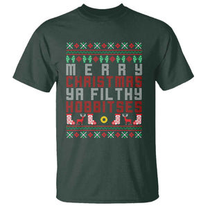 Merry Christmas Ya Filthy Animal T Shirt Funny Fantasy Movie Meme LOL Ugly Xmas TS10 Dark Forest Green Print Your Wear