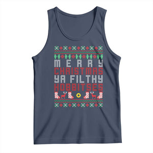 Merry Christmas Ya Filthy Animal Tank Top Funny Fantasy Movie Meme LOL Ugly Xmas TS10 Navy Print Your Wear