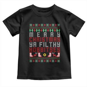 Merry Christmas Ya Filthy Animal Toddler T Shirt Funny Fantasy Movie Meme LOL Ugly Xmas TS10 Black Print Your Wear