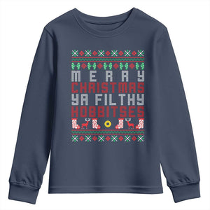 Merry Christmas Ya Filthy Animal Youth Sweatshirt Funny Fantasy Movie Meme LOL Ugly Xmas TS10 Navy Print Your Wear