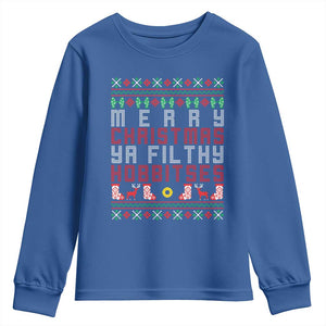 Merry Christmas Ya Filthy Animal Youth Sweatshirt Funny Fantasy Movie Meme LOL Ugly Xmas TS10 Royal Blue Print Your Wear