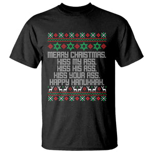 Merry Christmas Kiss My Ass Happy Hanukkah T Shirt TS10 Black Print Your Wear