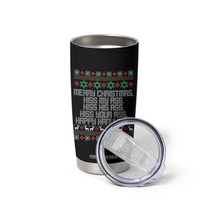 Merry Christmas Kiss My Ass Happy Hanukkah Tumbler Cup TS10 Print Your Wear