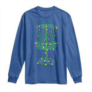Christmas Disc Golf Basket Long Sleeve Shirt Frisbee Golfer Xmas Gift TS10 Royal Blue Print Your Wear
