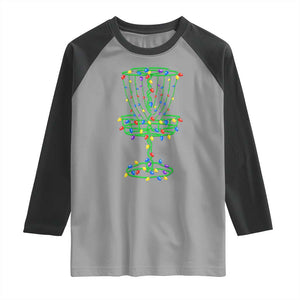 Christmas Disc Golf Basket Raglan Shirt Frisbee Golfer Xmas Gift TS10 Sport Gray Black Print Your Wear