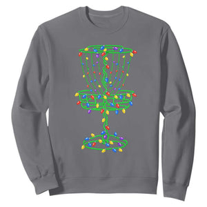 Christmas Disc Golf Basket Sweatshirt Frisbee Golfer Xmas Gift TS10 Charcoal Print Your Wear