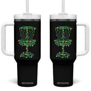 Christmas Disc Golf Basket Tumbler With Handle Frisbee Golfer Xmas Gift TS10 One Size: 40 oz Black Print Your Wear
