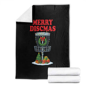 Christmas Disc Golf Throw Blanket Merry Discmas Golfers Frisbee Golfer Xmas Gift TS10 Black Print Your Wear