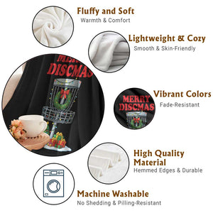 Christmas Disc Golf Throw Blanket Merry Discmas Golfers Frisbee Golfer Xmas Gift TS10 Print Your Wear