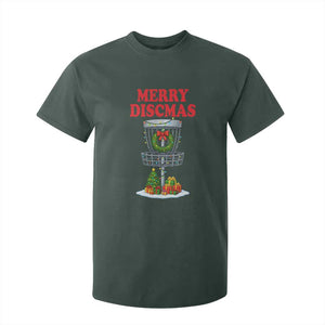 Christmas Disc Golf T Shirt For Kid Merry Discmas Golfers Frisbee Golfer Xmas Gift TS10 Dark Forest Green Print Your Wear
