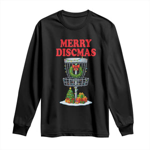Christmas Disc Golf Long Sleeve Shirt Merry Discmas Golfers Frisbee Golfer Xmas Gift TS10 Black Print Your Wear
