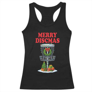 Christmas Disc Golf Racerback Tank Top Merry Discmas Golfers Frisbee Golfer Xmas Gift TS10 Black Print Your Wear