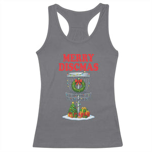 Christmas Disc Golf Racerback Tank Top Merry Discmas Golfers Frisbee Golfer Xmas Gift TS10 Charcoal Print Your Wear