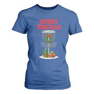 Christmas Disc Golf T Shirt For Women Merry Discmas Golfers Frisbee Golfer Xmas Gift TS10 Royal Blue Print Your Wear