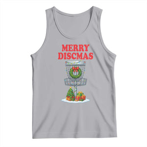 Christmas Disc Golf Tank Top Merry Discmas Golfers Frisbee Golfer Xmas Gift TS10 Athletic Heather Print Your Wear