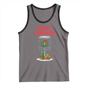 Christmas Disc Golf Tank Top Merry Discmas Golfers Frisbee Golfer Xmas Gift TS10 Deep Heather Black Print Your Wear
