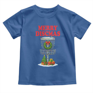 Christmas Disc Golf Toddler T Shirt Merry Discmas Golfers Frisbee Golfer Xmas Gift TS10 Royal Blue Print Your Wear