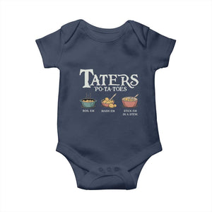 Taters Potatoes Baby Onesie Funny Movie Fans Holiday Gift TS10 Navy Print Your Wear