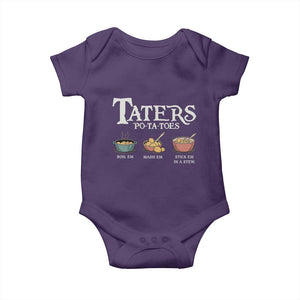 Taters Potatoes Baby Onesie Funny Movie Fans Holiday Gift TS10 Purple Print Your Wear