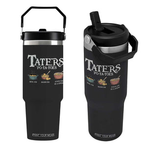 Taters Potatoes Flip Straw Tumbler Funny Movie Fans Holiday Gift TS10 One Size: 30 oz Black Print Your Wear