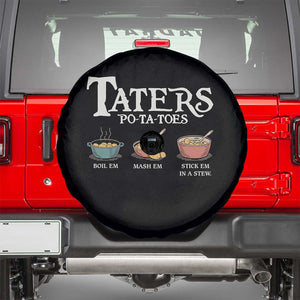 Taters Potatoes Spare Tire Cover Funny Movie Fans Holiday Gift TS10 Black Print Your Wear