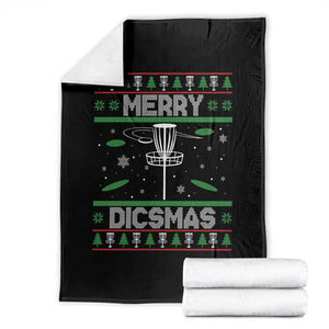 Disc Golf Christmas Throw Blanket Merry Discmas Ugly Xmas TS10 Black Print Your Wear