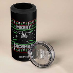 Disc Golf Christmas 4 in 1 Can Cooler Tumbler Merry Discmas Ugly Xmas TS10 Print Your Wear