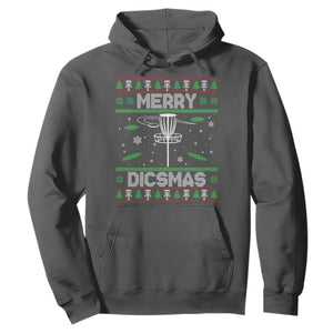 Disc Golf Christmas Hoodie Merry Discmas Ugly Xmas TS10 Dark Heather Print Your Wear
