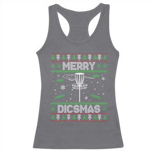 Disc Golf Christmas Racerback Tank Top Merry Discmas Ugly Xmas TS10 Charcoal Print Your Wear