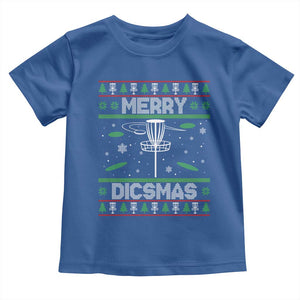Disc Golf Christmas Toddler T Shirt Merry Discmas Ugly Xmas TS10 Royal Blue Print Your Wear