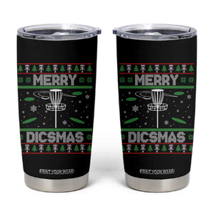 Disc Golf Christmas Tumbler Cup Merry Discmas Ugly Xmas TS10 Black Print Your Wear
