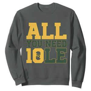 All You Need is Love Sweatshirt Retro Jordan GB Football Lover Fan Gift TS10 Dark Heather Print Your Wear