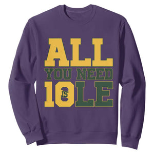 All You Need is Love Sweatshirt Retro Jordan GB Football Lover Fan Gift TS10 Purple Print Your Wear