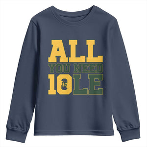 All You Need is Love Youth Sweatshirt Retro Jordan GB Football Lover Fan Gift TS10 Navy Print Your Wear