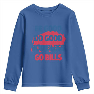 Football Lovers Youth Sweatshirt Game Day Be Good Do Good God Bless Go BFB TS10 Royal Blue Print Your Wear