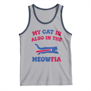 My Cat Is Also In The Meowfia Tank Top Cat Dad Football Lover Mafia Fan TS10 Athletic Heather Navy Print Your Wear