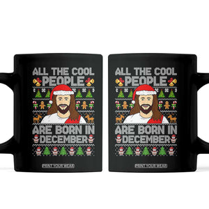 Funny Jesus Christmas December Birthday Coffee Mug Ugly Xmas TS10 Black Print Your Wear