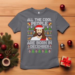 Funny Jesus Christmas December Birthday T Shirt Ugly Xmas TS10 Charcoal Print Your Wear