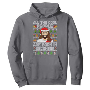 Funny Jesus Christmas December Birthday Hoodie Ugly Xmas TS10 Charcoal Print Your Wear