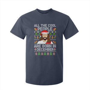 Funny Jesus Christmas December Birthday T Shirt For Kid Ugly Xmas TS10 Navy Print Your Wear