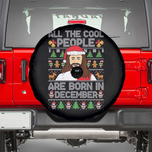 Funny Jesus Christmas December Birthday Spare Tire Cover Ugly Xmas TS10 Black Print Your Wear