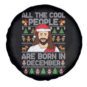 Funny Jesus Christmas December Birthday Spare Tire Cover Ugly Xmas TS10 Print Your Wear