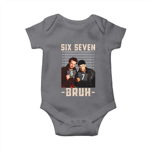 Funny 6 7 Meme Baby Onesie Retro Home Christmas Movie Alone TS10 Charcoal Print Your Wear