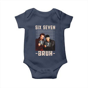 Funny 6 7 Meme Baby Onesie Retro Home Christmas Movie Alone TS10 Navy Print Your Wear