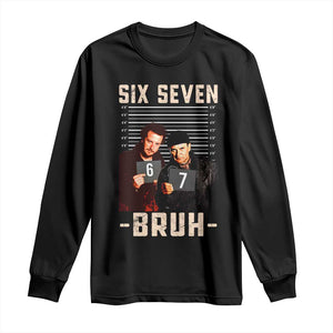 Funny 6 7 Meme Long Sleeve Shirt Retro Home Christmas Movie Alone TS10 Black Print Your Wear