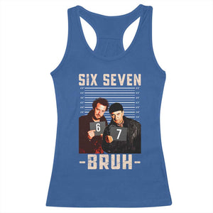 Funny 6 7 Meme Racerback Tank Top Retro Home Christmas Movie Alone TS10 Royal Blue Print Your Wear