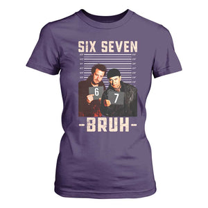 Funny 6 7 Meme T Shirt For Women Retro Home Christmas Movie Alone TS10 Purple Print Your Wear