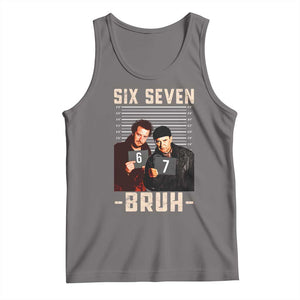 Funny 6 7 Meme Tank Top Retro Home Christmas Movie Alone TS10 Deep Heather Print Your Wear